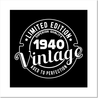 1940 VINTAGE - 81th BIRTHDAY GIFT Posters and Art
